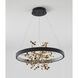 Canada LED 24 inch Sand Black Chandelier Ceiling Light